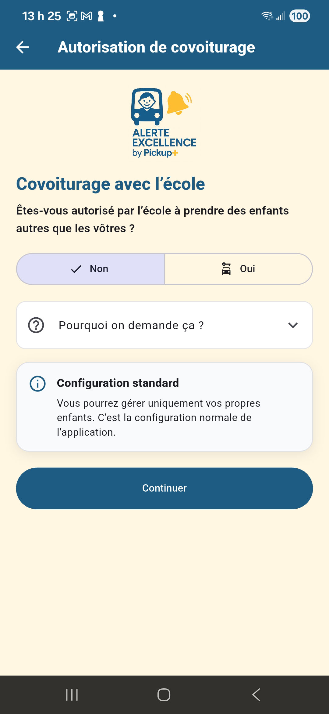 Écran de covoiturage dans Pickup+